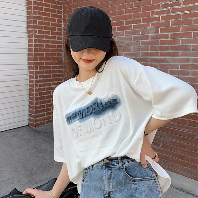 Белая футболка с коротким рукавом женская летняя одежда Новинка 2021 популярный в