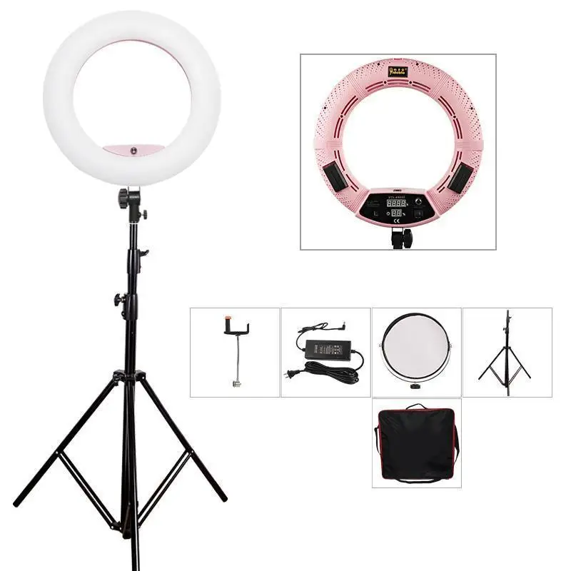

Yidoblo Pink FD-480II Studio Ring Light 480 LED Video Light Digital Lamp Photographic day Lighting + tripod (max 280cm) + bag