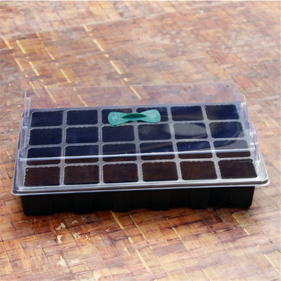 24 Cells Plant Seeds Germination Tray Nursery Pots Succulent Planter Flower Pot with Lids Hydroponic Grow Box Seedling | Дом и сад