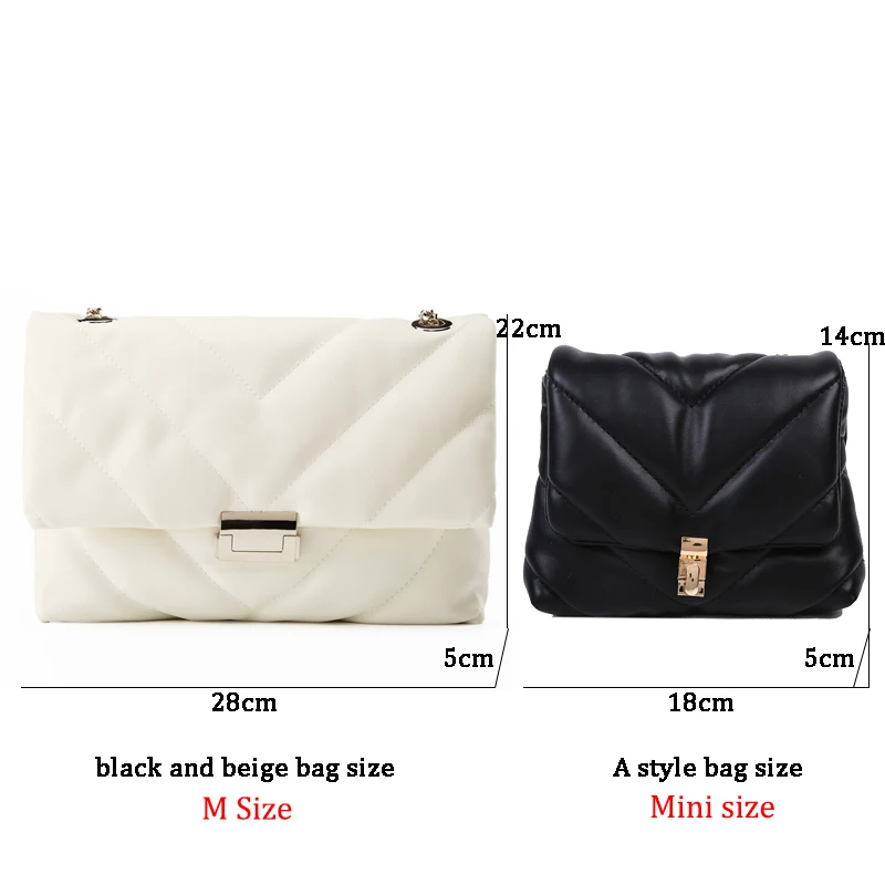 

Solid Color PU Leather Bags 2020 Designer Chains Women Shoulde Bags Luxury White Lady Messenger Bag Purse