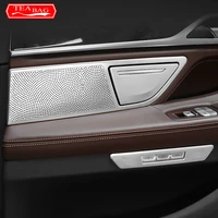 car stainless door loudspeaker sound pad horn cover trim frame sticker interior for bmw 7 series g11 2016 2022 accessories