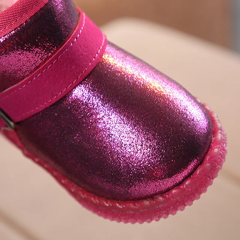 Новые зимние детские сапоги короткие для девочек теплые хлопковые ботинки