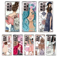 fashion girly art phone case coque for samsung galaxy note 20 ultra note 10 plus 8 9 f52 f62 m31s m30s m51 m11 cover funda capa