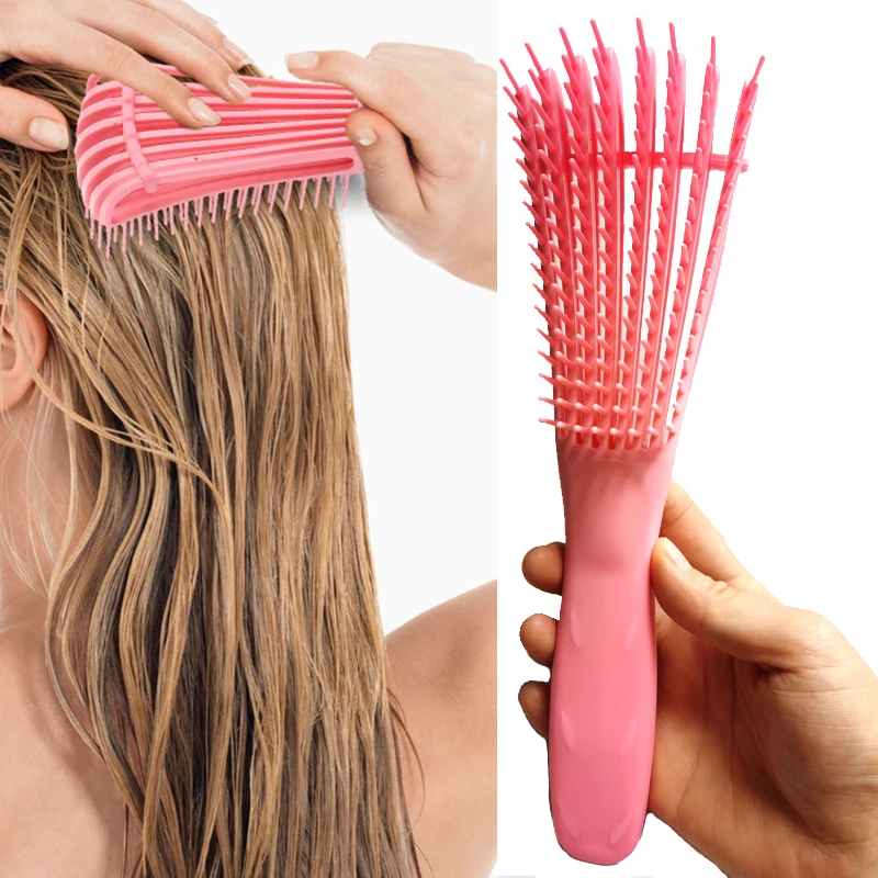 

1PC Detangling Hair Brush Scalp Massage Hair Comb Detangler Cepillos Para El Pelo HairBrush Wet Curly Women Salon