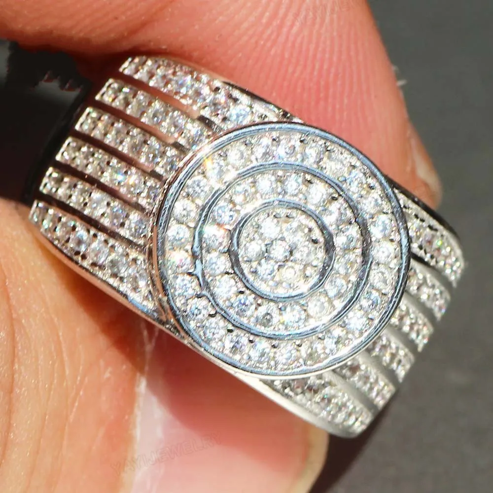 Женское и мужское кольцо из серебра 360 пробы с фианитом | Украшения аксессуары