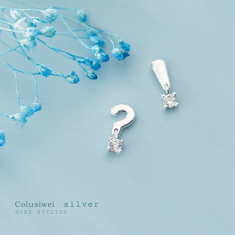 COLUSIWEI натуральная 925 стерлингового серебра с милой восклицательный знак и