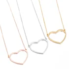 Ожерелье BAECYT в стиле ретро с подвесками в форме сердца для женщин, простое Очаровательное ожерелье из нержавеющей стали в форме сердца, подарок на день рождения для девочек