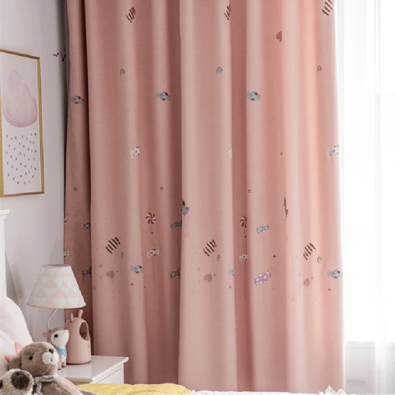 Корейские Мультяшные занавески карамельных цветов для девочек белая вуаль с