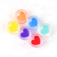 6 30mm cute colorful heart acrylic ear plugs gauges and tunnels ear stretcher expander ear piercing earrings