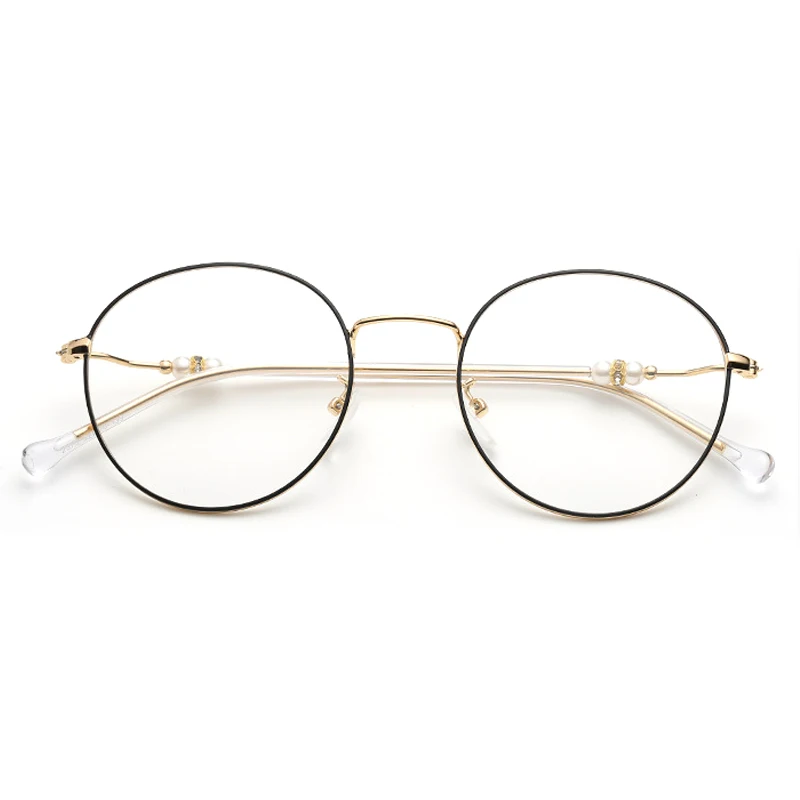 Мужские Ретро Круглые Женские очки модная жемчужная оправа оптическая от