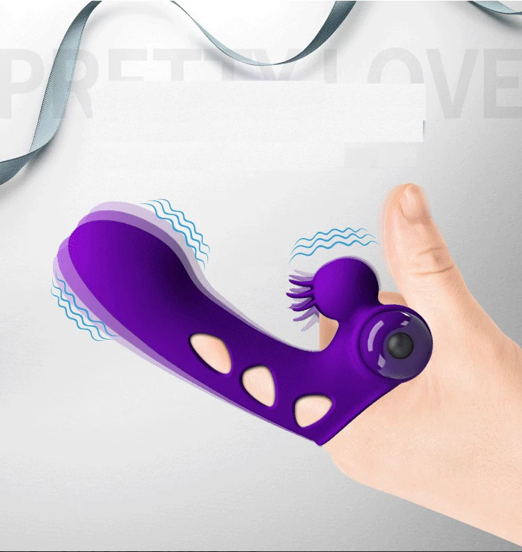 Вибратор на палец для женщин Стимулятор точки G сообщений клитора Женский