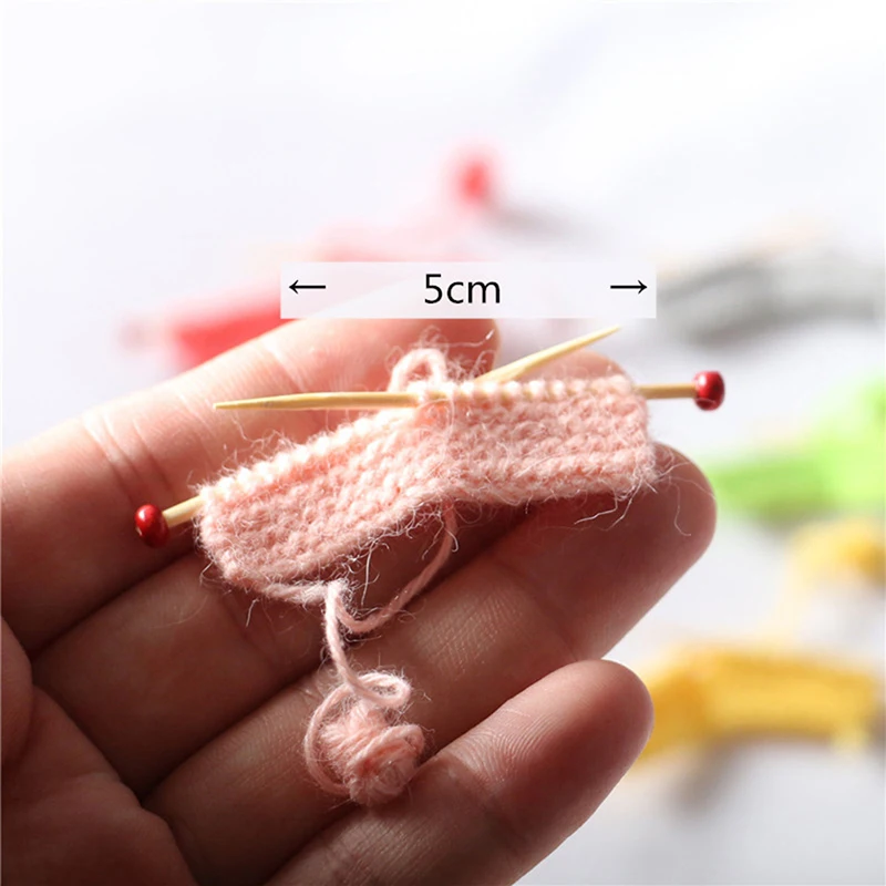Mini su&eacute;ter de punto Multicolor hecho a mano, accesorios para casa de mu&ntilde;ecas, juguete para ni&ntilde;os-2