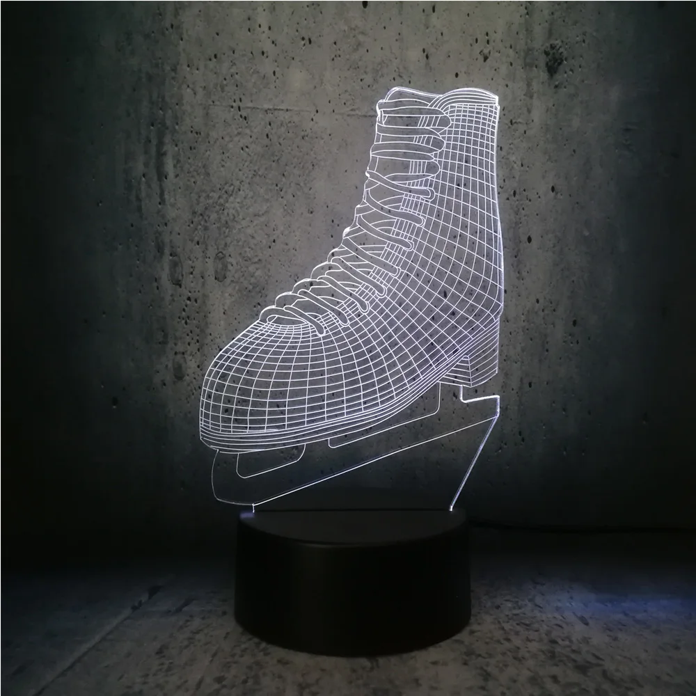 Новинка обувь для хоккея и скейта с лезвием льда светодиодсветодиодный лампа 3D