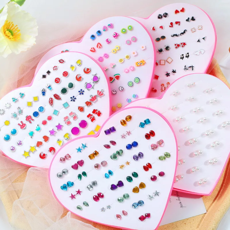 Новое поступление 2021 36 пар/компл. геометрические звезды цветок Металл кристалл