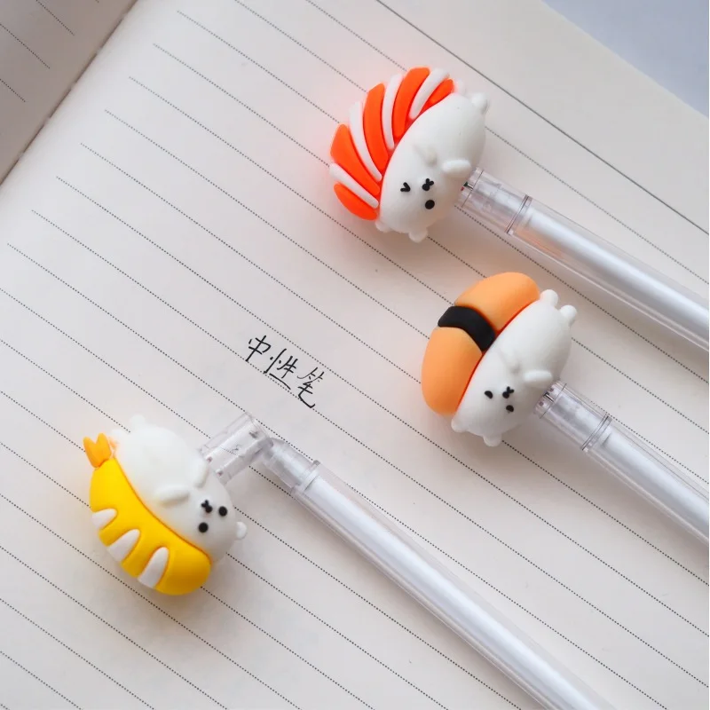 1 шт. корейские канцелярские принадлежности в форме суши гель черные чернила для