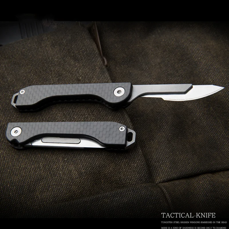Мини Сменное Лезвие Карманные ножи нож для фруктов EDC из нержавеющей стали на