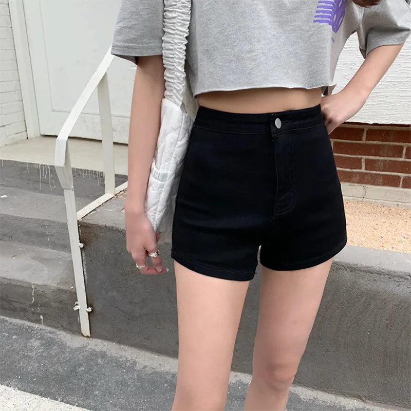 

Women Denim Shorts Stretch Slim Push Up Hips Elastic Cotton Straight Short Jeans Female Casual Summer Woman Summer Plus size