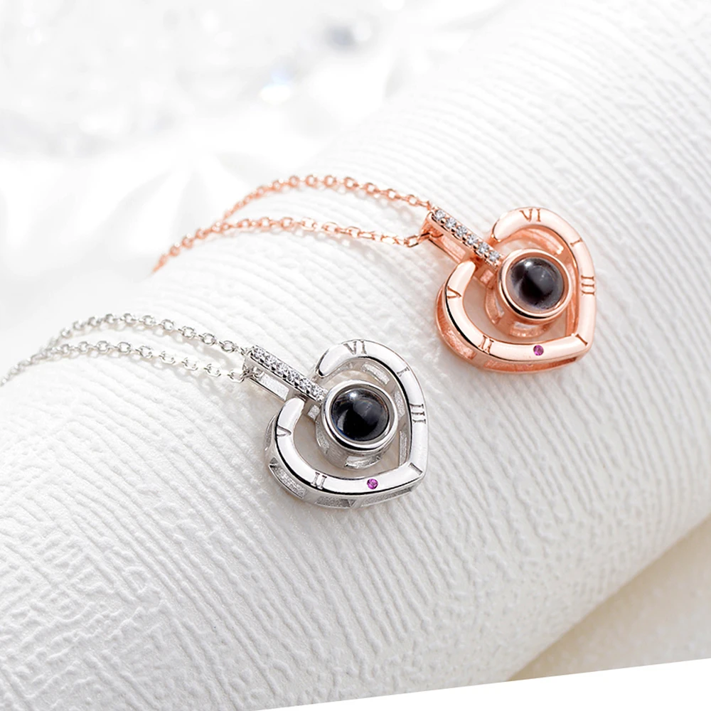 Подарок на День Св. Валентина 100 языках с надписью Я люблю тебя ожерелье