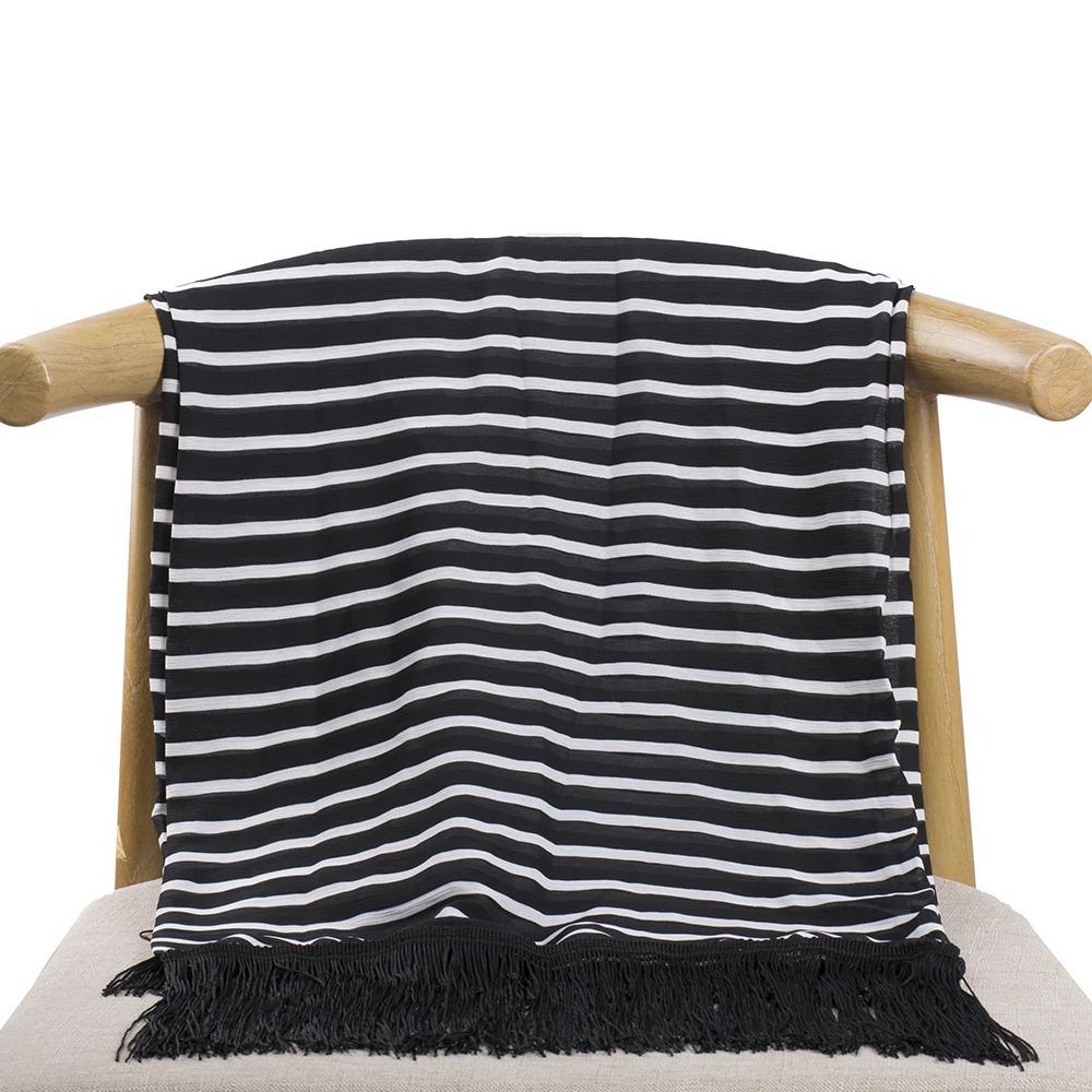 Женский шарф в полоску черно-белый шарф-колечко с принтом зебры мягкая шаль |