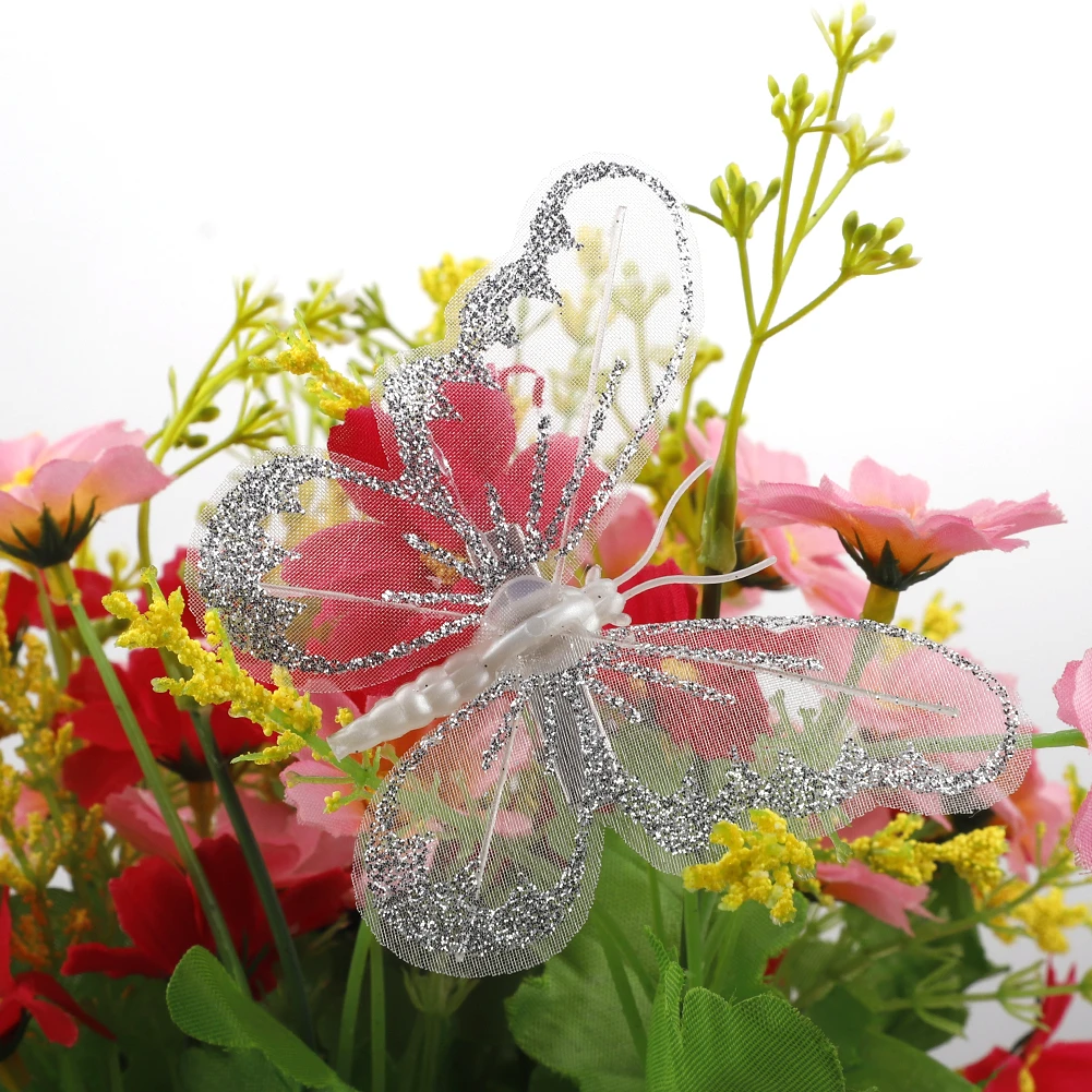 24 шт. 3D блестки украшения в виде бабочек галстук сделай сам рождественская елка