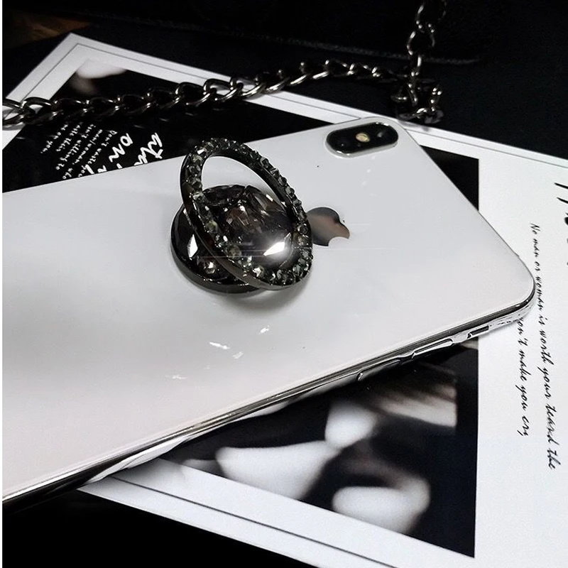 Блестящий бриллиантовый держатель для кольца на палец аксессуары телефона