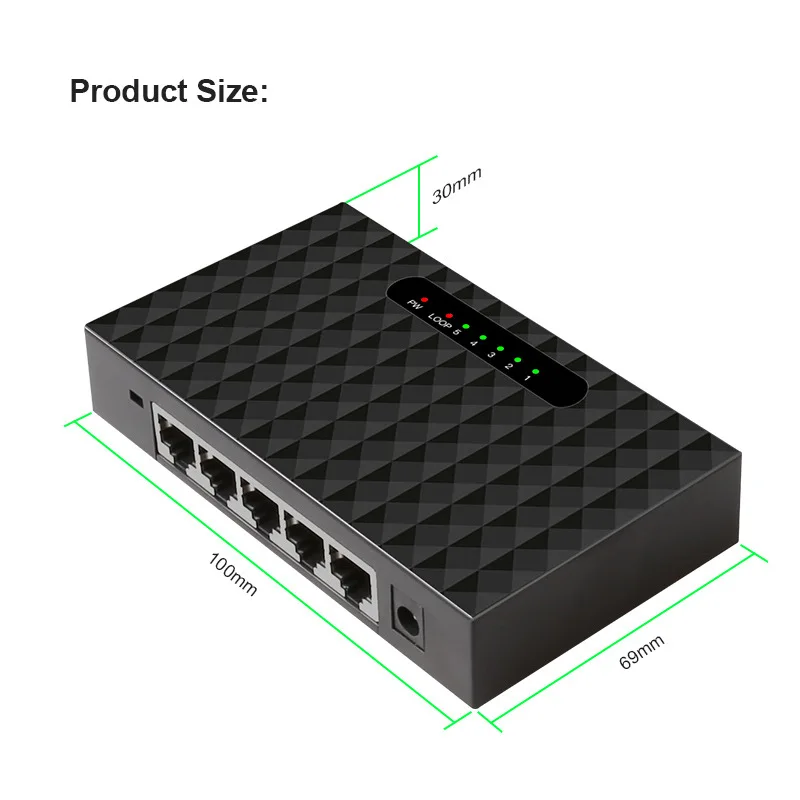 10/100/1000 Мбит/с 5 Порты и разъёмы Gigabit ЕС разъем сетевой коммутатор Ethernet RJ45
