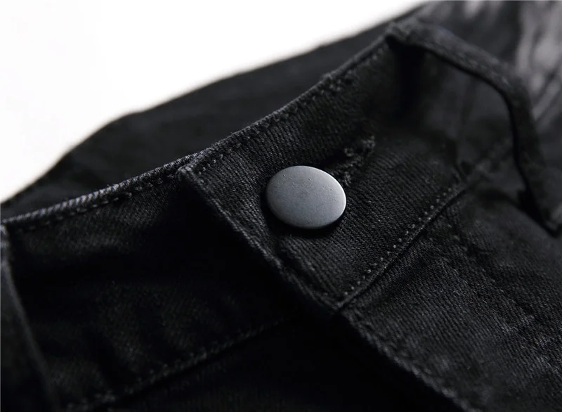 Джинсы мужские Стрейчевые черные стрейчевые из хлопка #073 | Мужская одежда