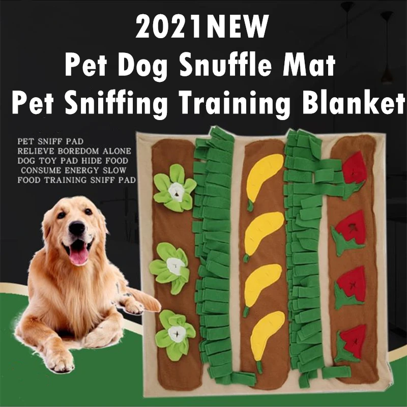 

2021NEW Pet Dog Snuffle Mat Pet Sniffing Training Blanket Detachable Fleece Nose Pads Dog Mat Nosework Relieve Stress Puzzle Toy