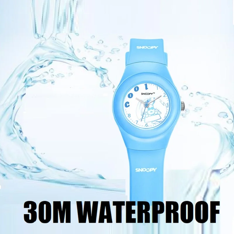 Детские милые японские кварцевые повседневные наручные часы SNOOPY с