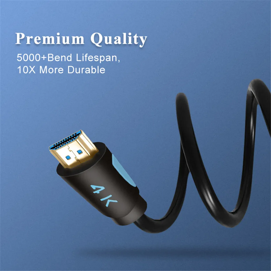 Anmck HDMI кабель 2,0 HDMI к HDMI 3 м 5 м 8 м 10 м 15 м поддержка ARC 3D HDR 4 к 60 Гц Ultra HD для разветвителя переключатель PS4 tv Box проектор