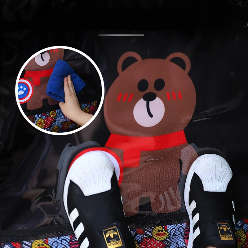 ACartoon милый чехол на заднее сиденье автомобиля протектор для детей 1 шт. анти-Kick