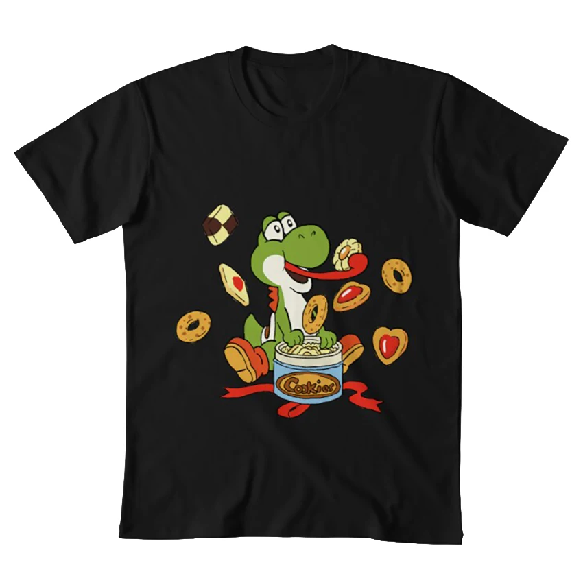 Футболка с принтом печенье Yoshi cookie food mario n64 gameboy|Мужские футболки| |