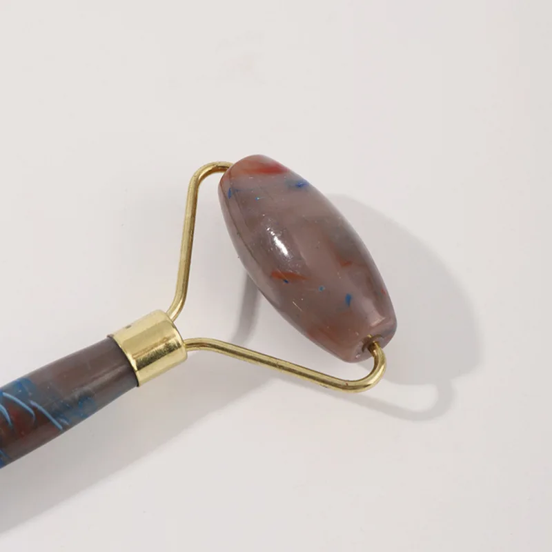 Скребок Для Массажа Гуаша натуральный нефрит розовый кварц камень для лица шеи