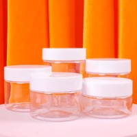 30ml40ml50ml60ml80ml clear plastic jar with lids refillable empty cosmetic containers jar for travel storage make up