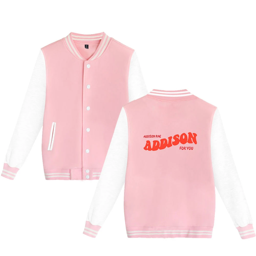 

Addison Rae clothes Baseball Jacket Women Winter Jackets Hip Hop Baseball Jacket Women Clothes Addison Rae letter