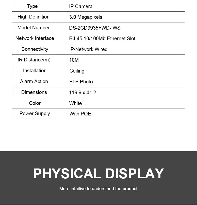 HIKVISION DS-2CD3935FWD-IWS 3MP Fisheye 360 градусов видеонаблюдения IP Камера Поддержка Wi-Fi SD карты PoE ИК P2P мобильное приложение Управление