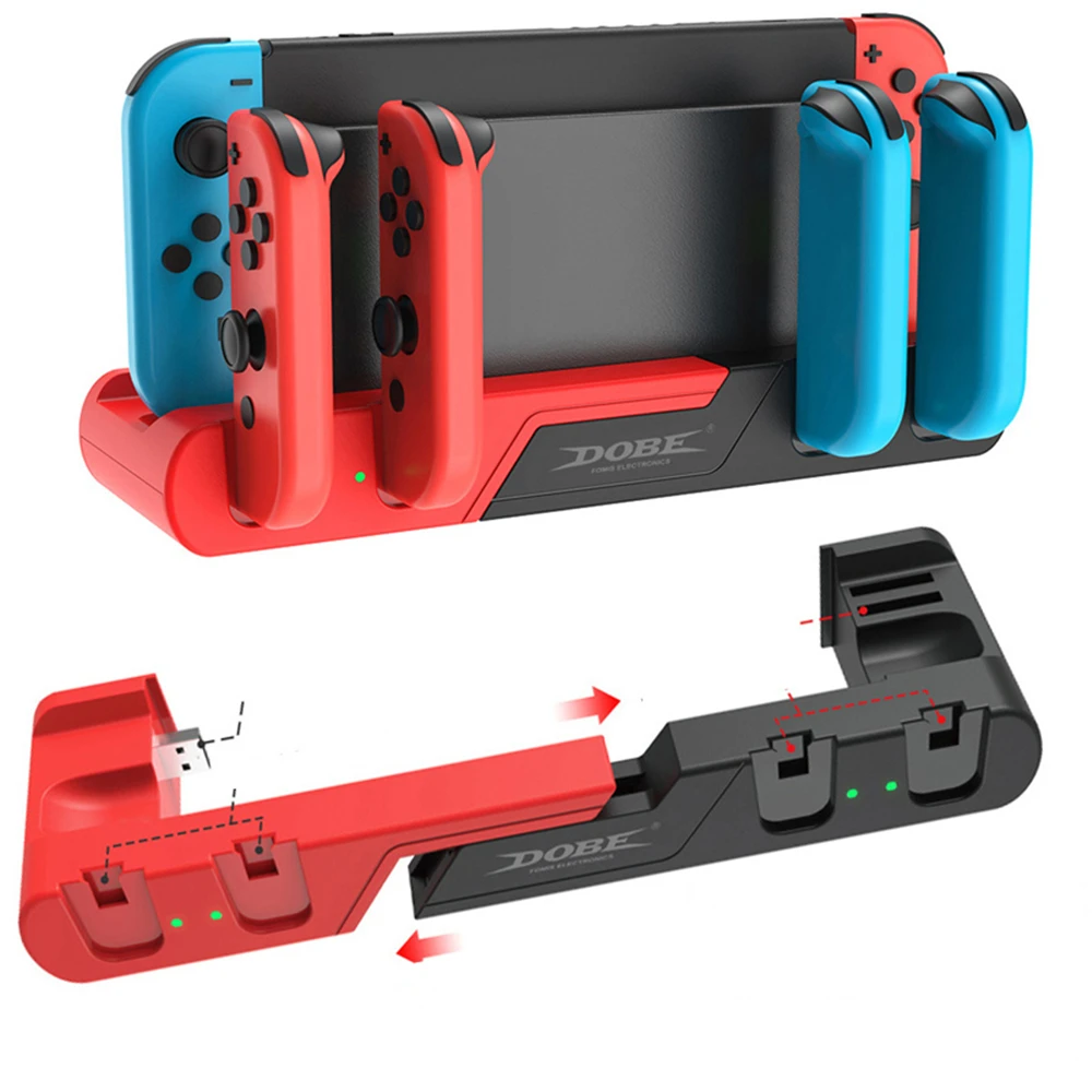 

For Joy Cons Controllers Charger Stand Charging Dock Base Station For NS Switch NS NX Console Charge Holder 2 Game Slots