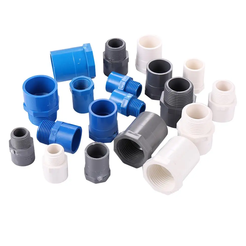 

PVC Pipe Repair Adapter BSP 1/2" 3/4" 1" Male/Female Thread to Inner Diameter 20/25/32mm Garden Irrigation Water Pipe Fitting