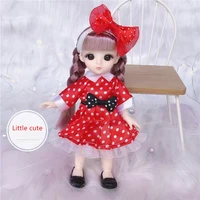 mini 16cm bjd doll 13 movable joints 112 multi color hair princess doll and clothes can dress up girls diy toys birthday gifts