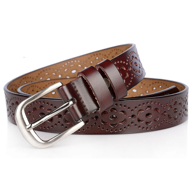 Женские ремни из натуральной воловьей кожи с пряжкой модные стильные высшего