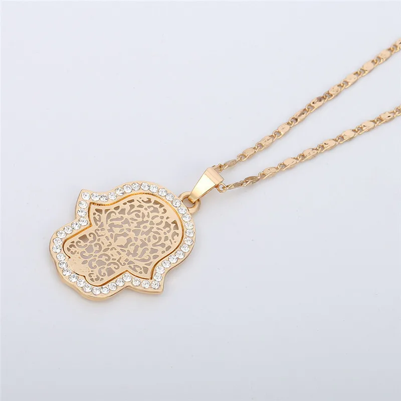 Lucky Collares Bijoux Femme Хамса рука начальная ожерелье для женщин золотые ювелирные изделия выдалбливают ключицы Звено Цепи Подвеска колье