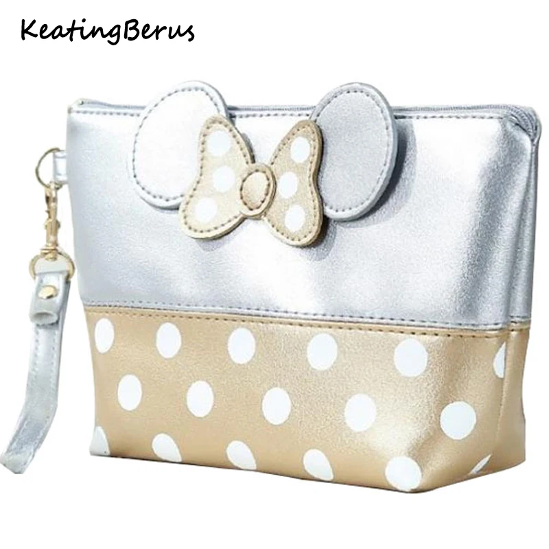 Дорожная косметичка с мультяшным бантом для макияжа сумка Органайзер Сумка Для