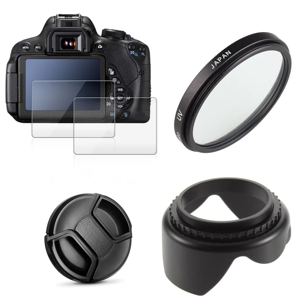 УФ фильтр + бленда объектива крышка закаленное стекло 2x9H Защита ЖК экрана для YI M1