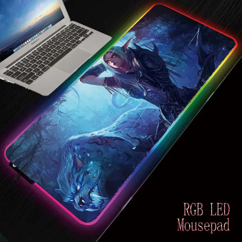 MRGBEST аниме игровой компьютерный коврик для мыши RGB большой геймер XXL ПК настольный