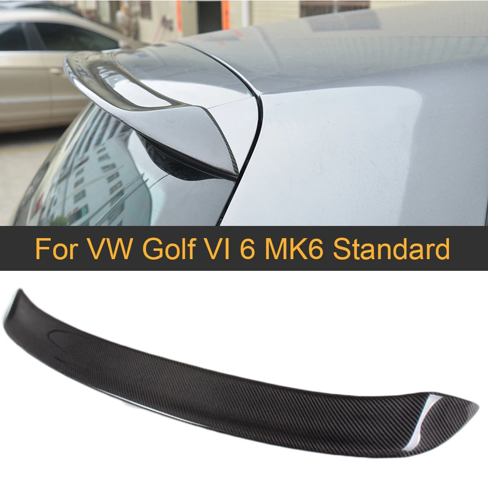 Задний спойлер из углеродного волокна для Volkswagen VW Golf VI 6 Standard 2010 2013 Non GTI R Grey FRP|for