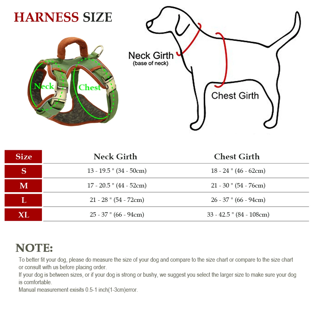 

Adjustable Reflective Dog Harness With Handle Pet Big Dog Walking Training Chest Strap Vest For Medium Large Dog Pitbull Bulldog