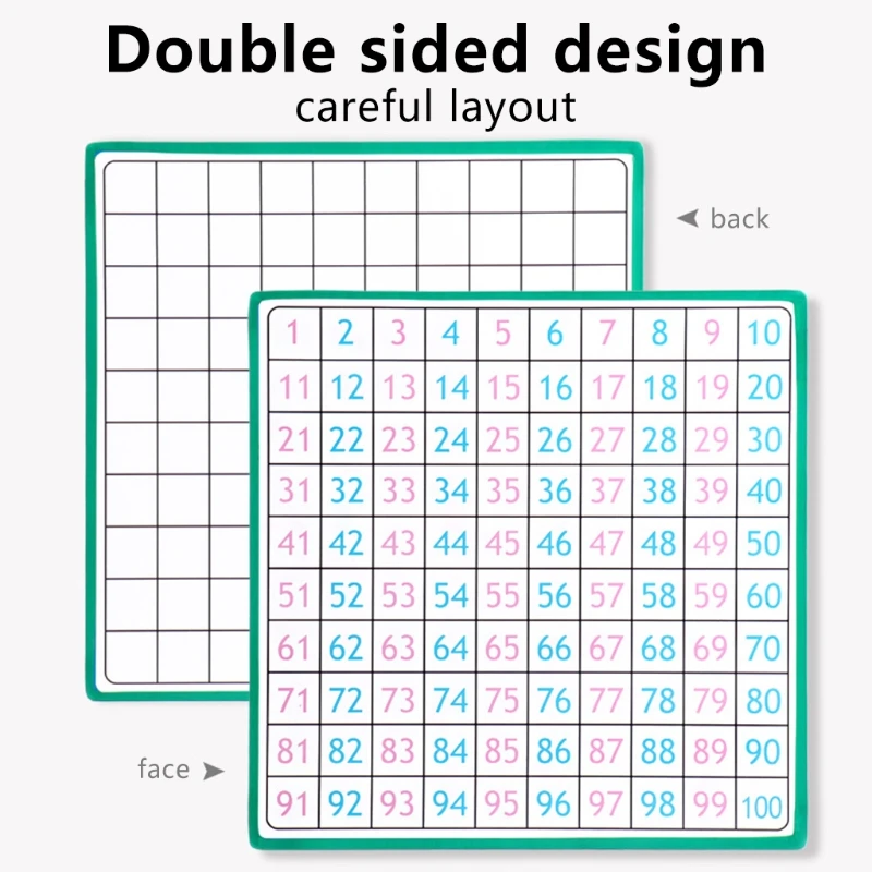 

2021 New Wooden Math Learning Board Toy Montessori 1-100 Numbers Hundreds Board Counting
