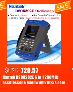 Hantek DSO5000P серия Цифровой осциллограф 70-200 МГц 2 канала 1GSa/s 7 ''TFT lcd цветной дисплей длина записи 40K