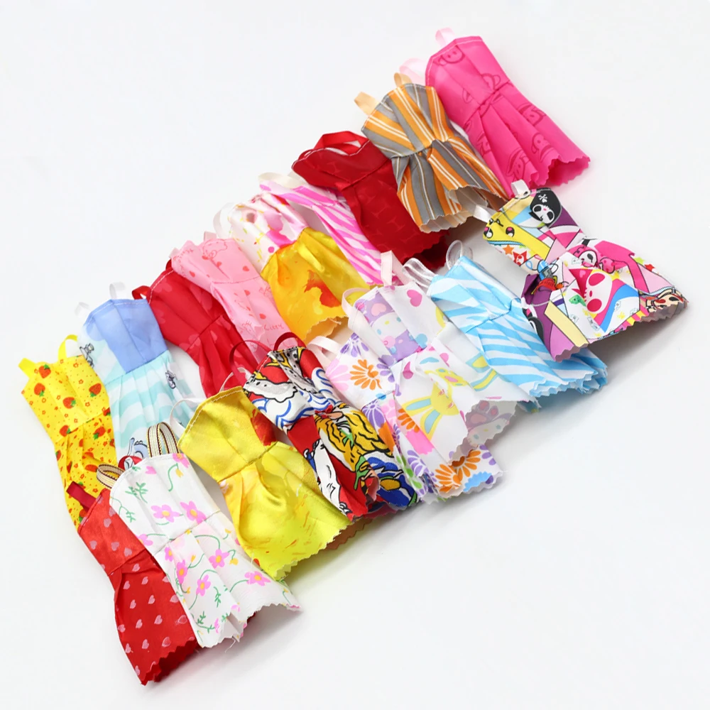 10 шт./компл. разноцветное платье ручной работы для кукол 1/6 Барби Модное летнее