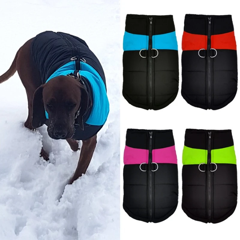 Водонепроницаемая зимняя одежда для домашних животных S 7XL большой средний и